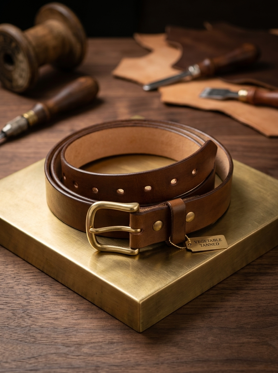 full grain dyed Leather Belt