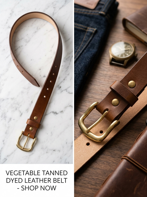 full grain dyed Leather Belt